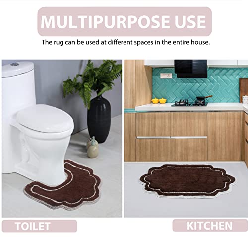 Home Weavers Allure Collection 100% Cotton Tufted Bathroom Rug, Soft and Absorbent Bath Rugs, Non-Slip Bath Carpet, Machine Wash Dry Bath Mats for Bathroom Floor, 21"x34" Bath Rug, Brown by Home Weavers - Used condition - Image 7