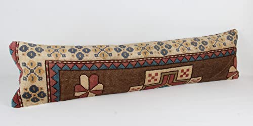 King size kilim pillow cover 12x47 inch Handmade lumbar oriental Kilim pillow Bedding Organic Oblong Accent Cushion Cover Huge twin extra Long pillow