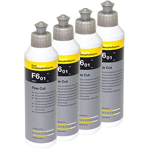 F6.01 Koch Chemie compuesto de pulido fino sin aceite de silicona, pack de 4
