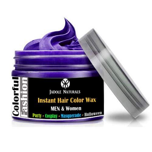 Purple Hair Wax Temporary - Hair Wax, Natural Matte Hairstyle Hair Dye Wax for Party 4 oz