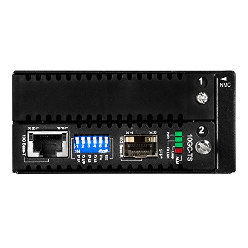 Image of StarTech 10 Gigabit Ethernet Copper-to-Fiber Media Converter (ET10GSFP) | Open SFP+, Managed, 10G Ethernet Media Converter
