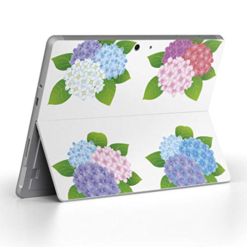 igsticker Surface Go/Surface Go 2 専用スキンシール サーフェス go シール スキン 保護 フィルム ステッカー アクセサリー 016345 あじさい 梅雨 花