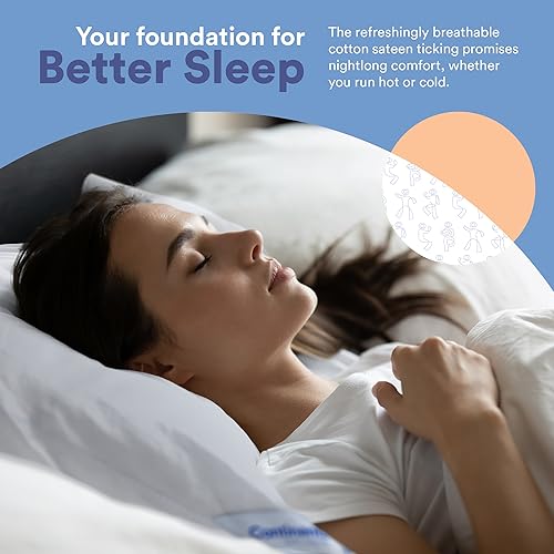 Continental Bedding B00RSHKM56 Luxury Feather Goose Down Pillow Standard Size Pack Of 1 - Family Made In New York - Bed Pillows thumb #3