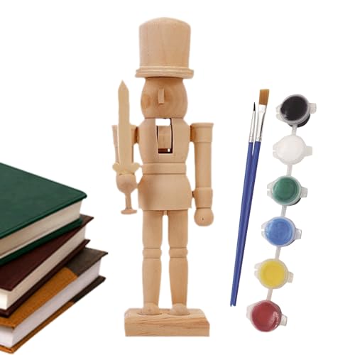 1 cracker in legno non dipinto, 20 x 5,5 cm, decorazione natalizia senza fini, per tutte le età, gli amici, la famiglia