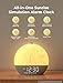 LIORQUE Sunrise Alarm Clock, Digital Alarm Clocks Bedside, 30 Sleep Sounds, Sleep Timer, Adjustable Volume & Brightness,Screen Free Design, Bluetooth, Wake up Light with White Noise for Heavy Sleepers