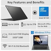 Lenovo 2026 Business Laptop with MS 365 for The Web, Intel Powerful Processor, 8GB DDR5, 256GB SSD, 15.6" FHD Display, Dolby Audio, HDMI, RJ-45, 10-Hour Battery Life, Windows 11 Pro — image 2
