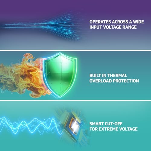 Image of V-Guard Duralis 500 Mainline Stabilizer for Home | Digital Display | Thermal Overload Protection | Wide Input Voltage Range (Working Range 90 VAC-300 VAC) | 1 Year Warranty by V-Guard | Black