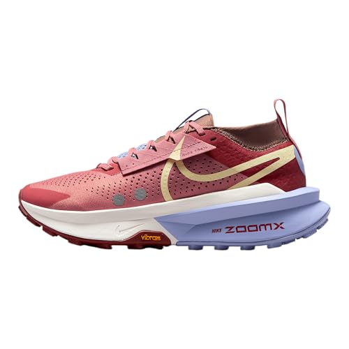Nike Zegama 2 Women's Trail Running Shoes (FD5191-600, Red Stardust/Mars Stone/Lilac Ice/Alabaster) Size 6.5
