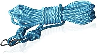 Washing Rope, 15m Quality Strong Woven Clothes Line with Two Metal Hooks,Heavy Duty Rust-proof and Waterproof Laundry String Prop String for Camping Garden Garage(Blue)