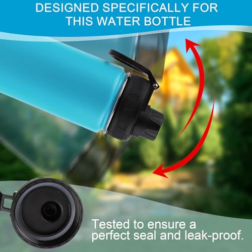 6pcs Stainless Steel Water Bottle Lid & Spout Lid Gasket, Silicone Leak-Proof O Ring Replacement for Drinco Insulated Water Bottle 14/18/22/32/40/64oz for Chug Lids, No BPA