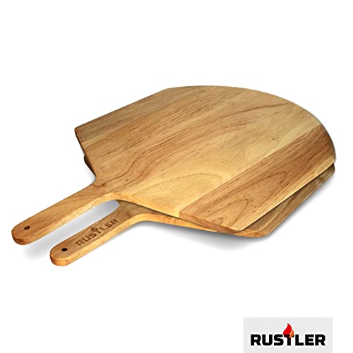 Flammkuchenbrett Rustler Premium Pizzaschieber aus Holz mit Griff