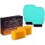 4 Pack Soap + Pair of Turquoise Gloves
