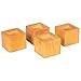 Richards Homewares Wood Bed Lifters, Set of 4 (Honey Oak)