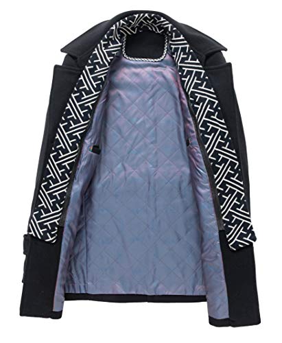 Image of Men's Classical Bussiness Style Single Breasted Plaid Wool Coat #00220237