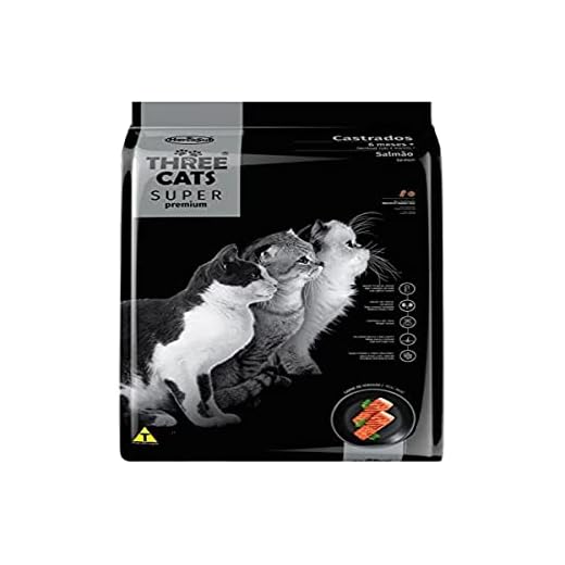 Ração Three Cats Super Premium Castrado Salmão 3kg