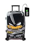 TOKYOTO - Maleta de Cabina Juvenil Infantil Niños Niñas Fans de Comics Manga Pop Art Dibujos Animados Trolley Equipaje Mano Cargador USB 10000mAh 55x35x20 cm Maleta Rígida Ruedas Dobles Batty Boy