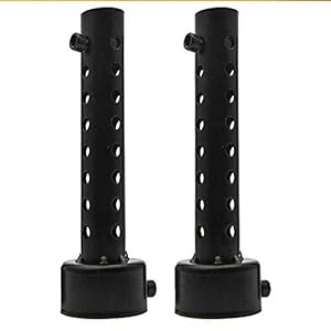 Riloer 2 pièces universel 48mm moto silencieux d’échappement moto silencieux peut insérer déflecteur silencieux DB Killer amovible (noir)