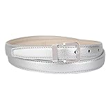 gucci gürtel silber schmal Breite 2 cm Anthoni Crown Damen 14TS Gürtel, Silber (Silber 101), 95