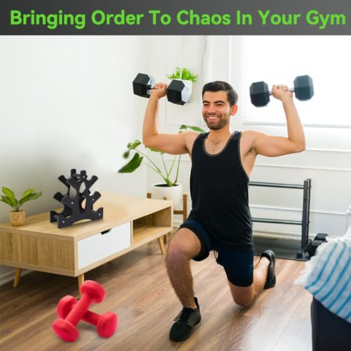 Dumbbell Rack Stand, Weight Rack for Dumbbells Small Dumbbell Rack Stand Portable Dumbbell Stand Rack Household Dumbbell Holder Weight Holder Rack Exercise Weight Stand for Home Gym - Image 2