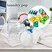 SOUJOY 2 Pack Plastic Candy Jar with Lid, 1 Gallon Cookie Containers for Kitchen Counter, Clear Hexagon Candy Display for Snacks, Dog Treats, Craft and Sewing Supplies, Coffee Pod, Laundry Pod