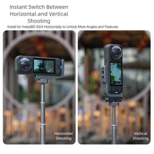 JoyousMall Support d'extension magnétique pour Insta360 X5/4/Ace Pro 2, support en forme de L en aluminium CNC avec adaptateur, commutation rapide horizontale verticale – vue 6