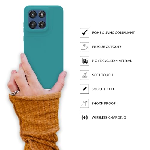 Image of SPRIG Compatible with Moto Edge 60 Stylus Premium SilkTone Back Cover Drop Tested Shock Proof Mobile Case for Men, Women, Boys and Girls with Camera Protection (Ocean Blue)