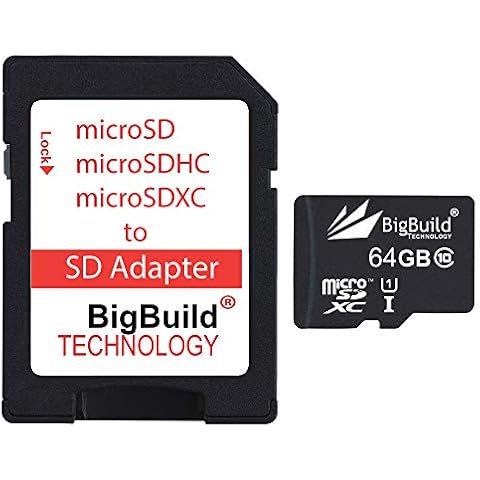 BigBuild Technology 64GB Ultra schnelle 80MB/s Klasse 10 MicroSD Speicherkarte für Sony HDR-PJ410 Camcorder Cover