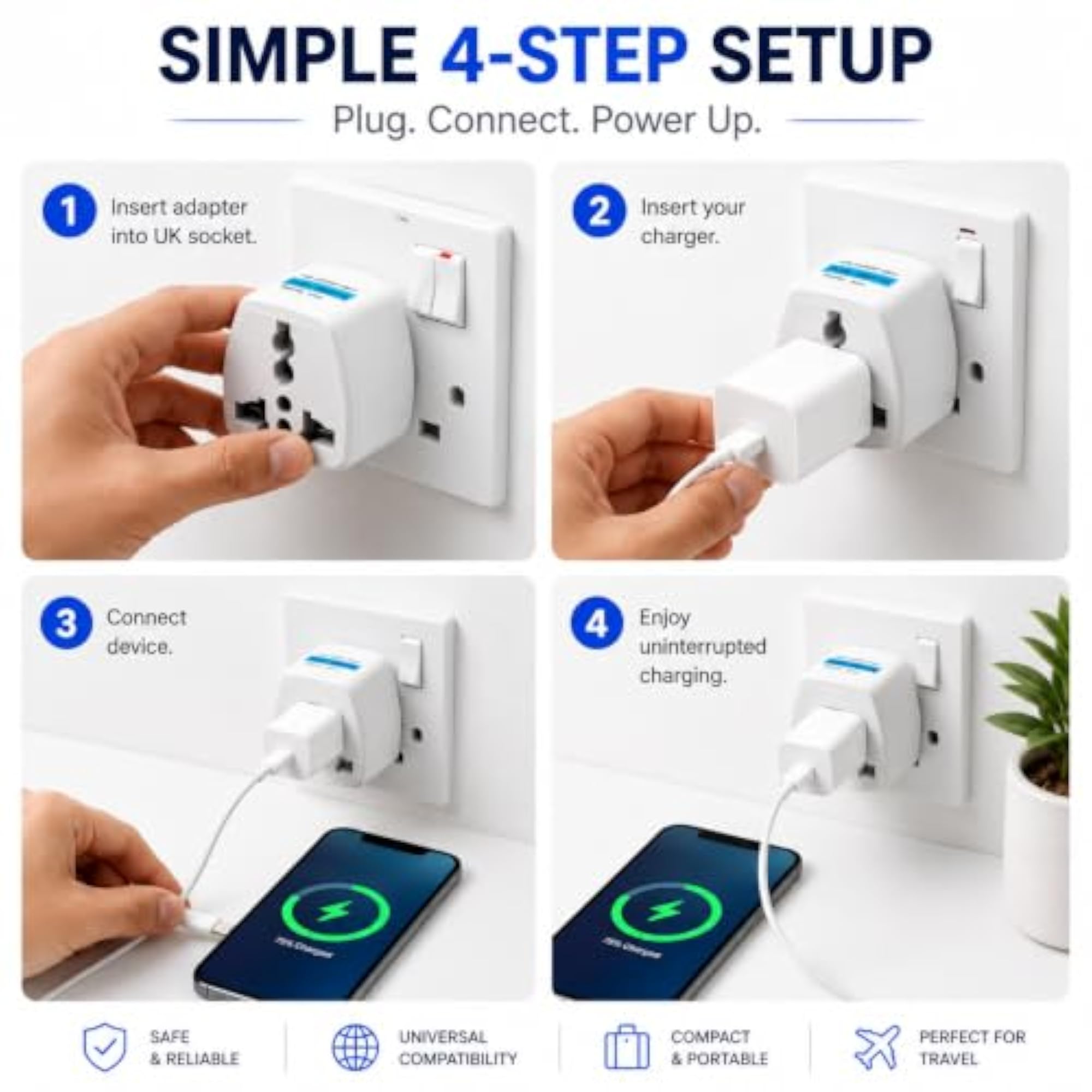 Type-G Plug Adapter UK Converter