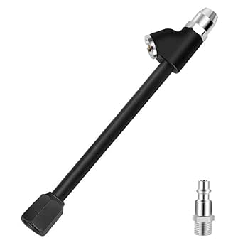 GODESON Air Chuck,1/4" FNPT Extended Reach Dual Head Chuck Set with Quick Plug,2-Way Connect Tire Chucks for Bikes,Motorcycle,Car,and Etc,Tire Air Chuck for Tire Inflator Gauge or Air Compressor