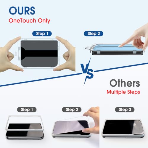 2-Pk amFilm OneTouch iPhone 13-18 Tempered Glass Screen Protectors - image 3