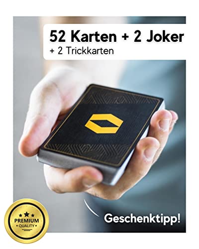 Foto von AEY Catcher® Playing Cards - Zauberkarten (Luxe Edition) Kartendeck Zaubertricks - Spielkarten schwarz - Pokerkarten