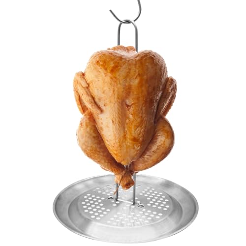 Support de friteuse à dinde inox anti-projection avec bac d'égouttement - 8