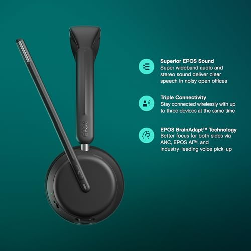 Image of EPOS Impact 1060 - Advanced Open Office Headset BrainAdapt and Super Wideband Audio