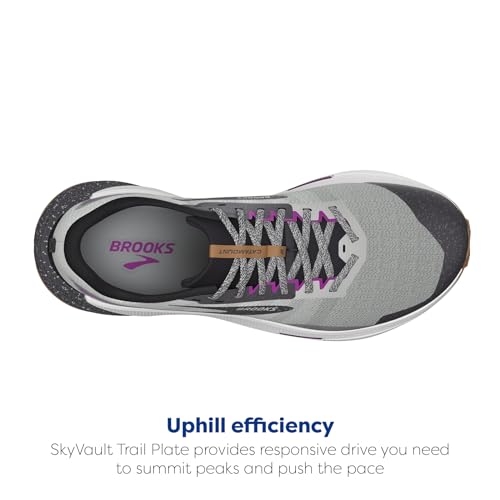 Brooks Women's Catamount 2 Trail Running Shoe - Alloy/Oyster/Violet - 10 Medium