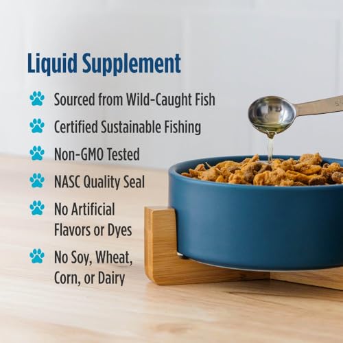 Image of Nordic Naturals Omega-3 Pet, Unflavored - 8 oz - 1380 mg Omega-3 Per One mL - Fish Oil for Medium to Large Dogs with EPA & DHA - Promotes Heart, Skin, Coat, & Immune Health (237 ML, Unflavored)