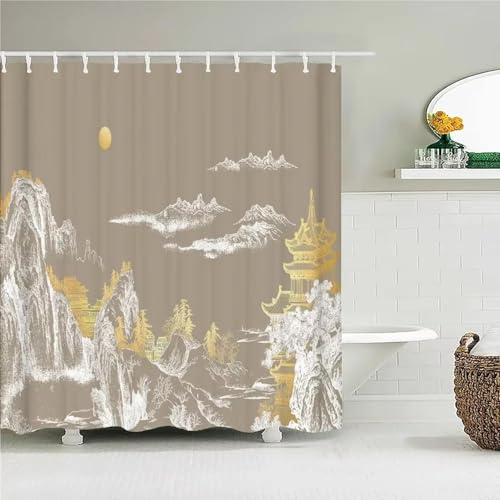 Rideau de douche imperméable petite taille 85x150cm fini le sol mouillé - 2