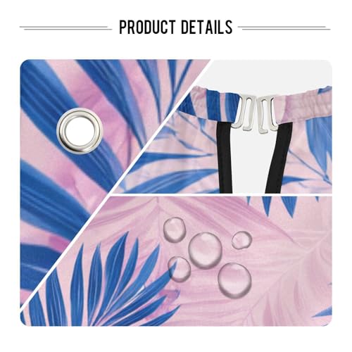 Capa de Barbero Impermeable ALAZA Blue Palm Leaves miniatura 4
