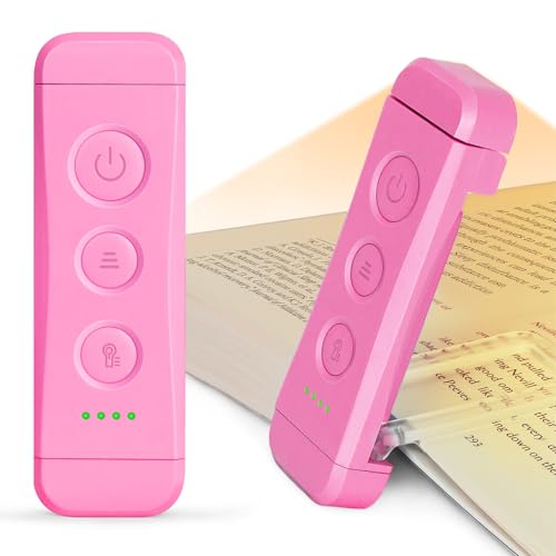 USB Rechargeable Book Light for Reading in Bed: Compact Clip-on LED Reading Light for Book Lovers and Kids