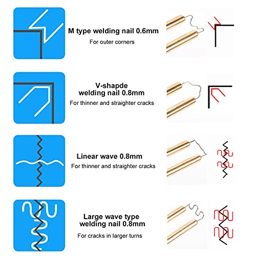 Kit de reparo de para-choque de carro para máquina de solda de plástico, HZGAMER 70W Soldador de plá