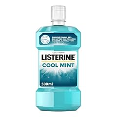 LISTERINE Cool Mint, Collutorio al gusto di Menta a base di Oli Essenziali Antibatterici e Fluoruro, Collutorio Listerine per un alito fresco, Collutorio per un'igiene orale completa, 500 ml