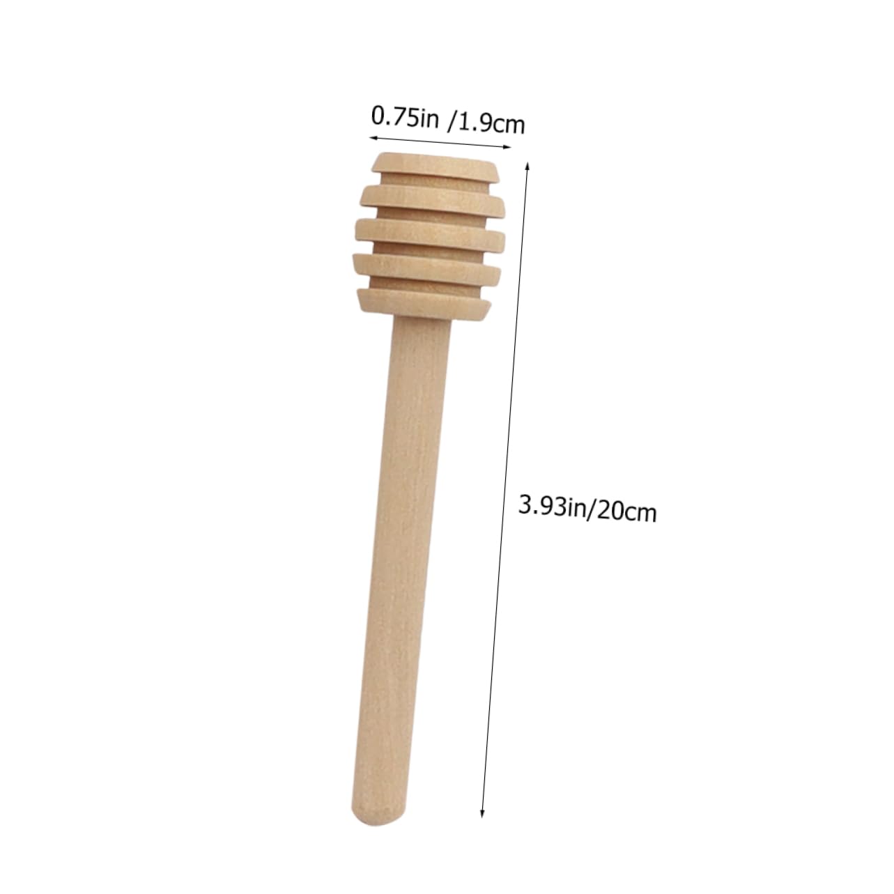KICHOUSE 10 Pack Wooden Honey Stirrer Stick Honey Spoon Marmalade Stirring Rod Long Handle Honey Dipping Stick Easy to Clean