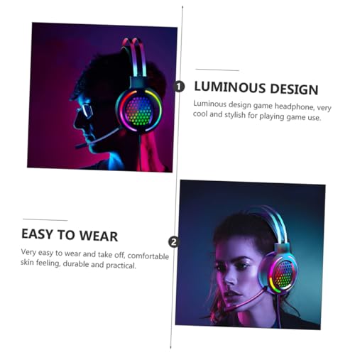 Casque de jeu stéréo SHINEOFI à oreillettes confortables et micro clair - 7