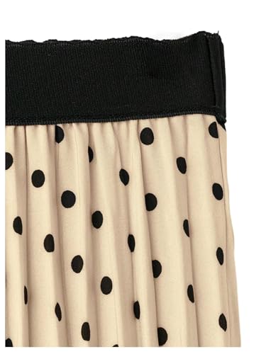 SHENHE Women's Pleated Maxi Skirt A Line High Waisted Polka Dots Elegant Business Casual Skirt