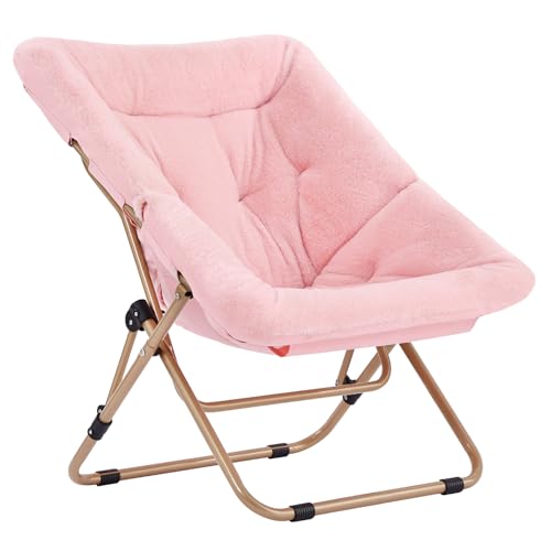 Tiita Comfy Folded Chair, Soft Faux Fur Oversized Folding Accent Chair, Lounge Lazy Chair for Kids...
