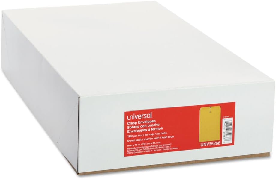 Universal Kraft Clasp Envelope 100 count