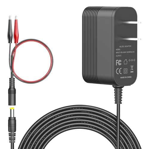 14.6V 2A LiFePO4 Battery Charger with Dual Alligator Clips Connector for 4S 12V Rechargeable Lithium Iron Phosphate Battery Pack