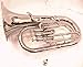 SILVER BRASS 3 VALVE EUPHONIUM WITH MOUTH PIECE AND CARRY BAG