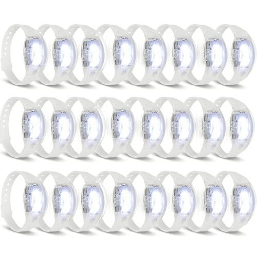 100 Pcs LED Bracelets Sound Activated Light Up Bracelets Flashing LED Strobe Music Control Light Up Bracelets with Adjustable Buckle for Wedding Carnival Parades Concerts Evening Ice-Skating Parties