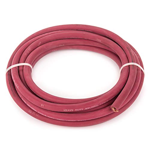 One-Day Sale: Up to 70% Off EWCS 1 Gauge Premium Extra Flexible Welding Cable 600 Volt - Red - 20 Feet - Made in the USA