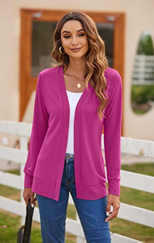 Image of Womens Casual Lightweight Long Sleeve Cardigan Flowy Soft Open Front Knit Cardigan Sweaters